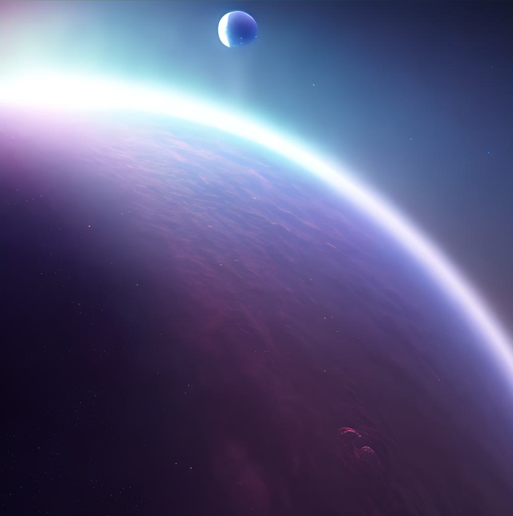 a blue colored planet in space