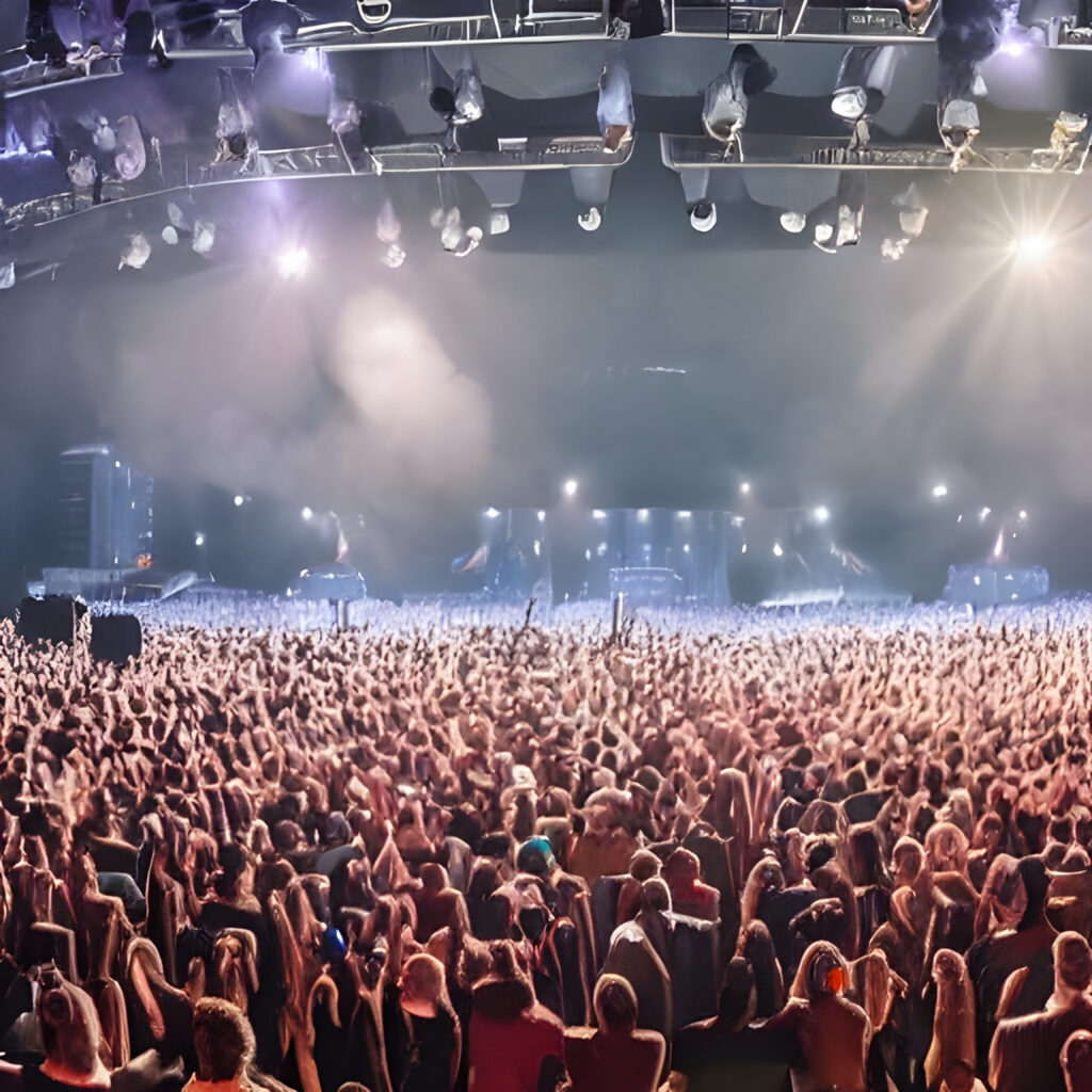 people celebrating with music and loud sounds in a concert