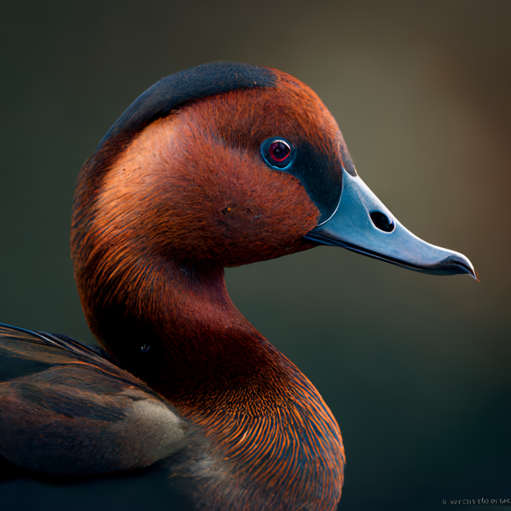 Madagasar porcard is a rare animal species of duck