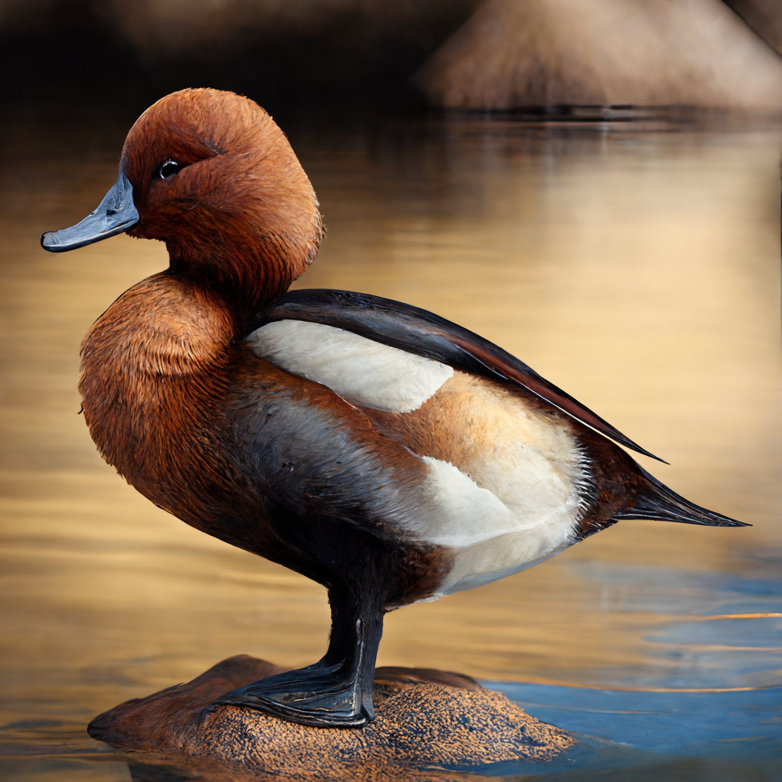 Madagascar pochard is an endangered species of the duck