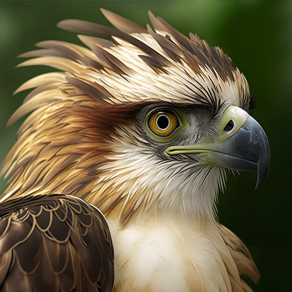 Philippine Eagle is rare animal species of the eagle family