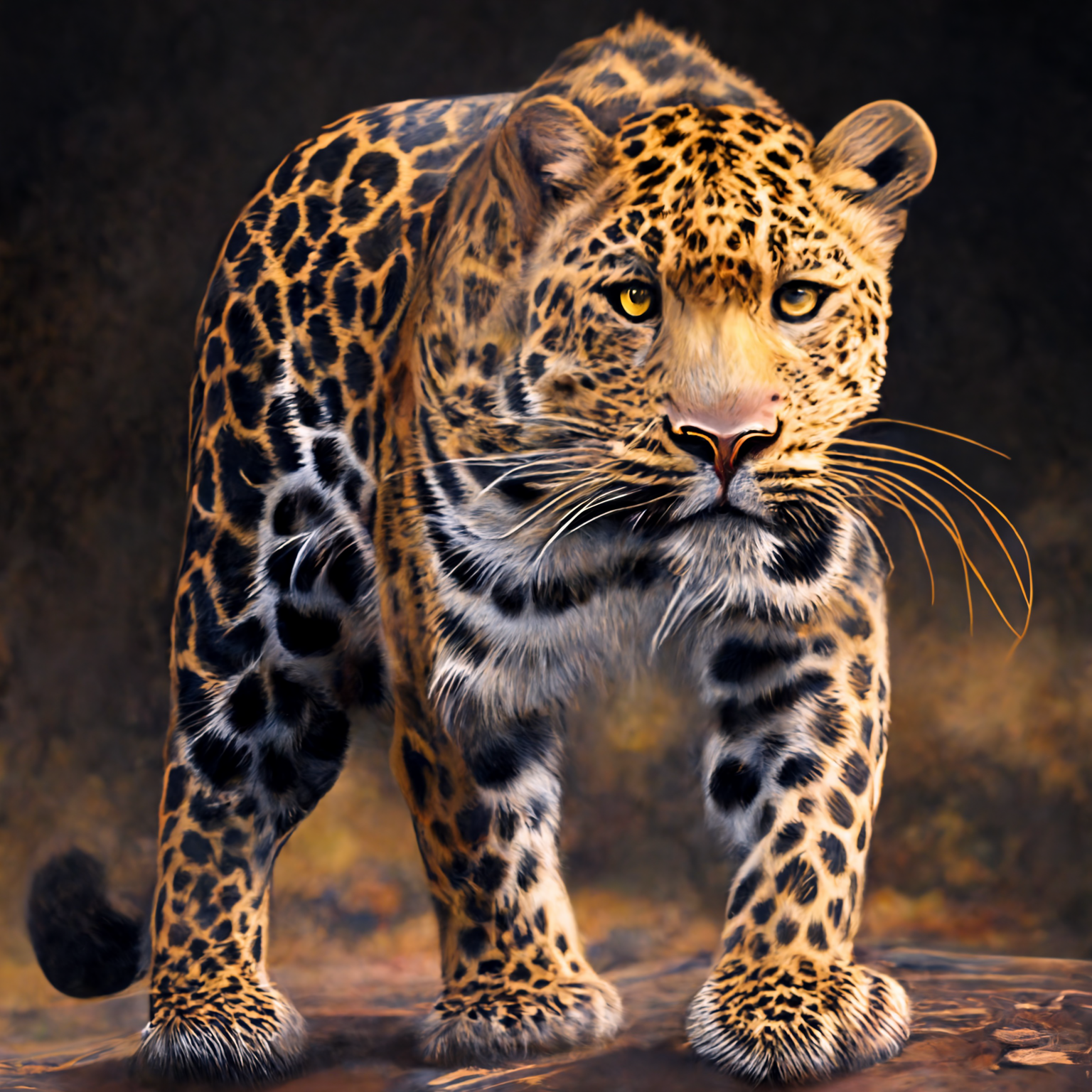 Amur leopard is big cats family member and  a critically endangered animal species